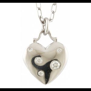 Tiffany and Co 18k white gold etoile necklace diamonds RARE